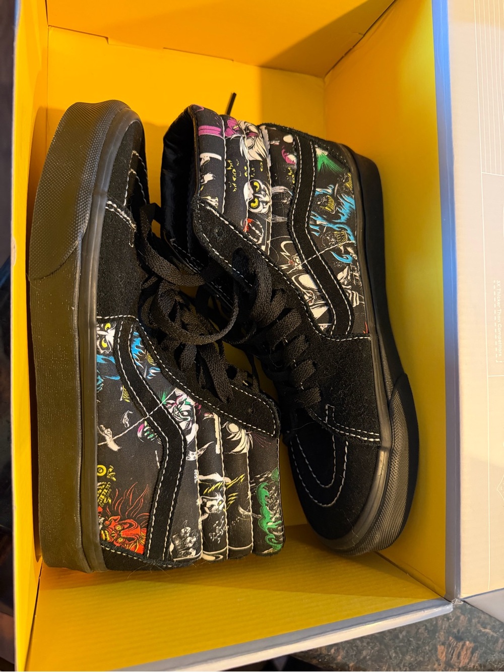 VANS Black High-Top Sneakers 100th Anniversary Villain edition